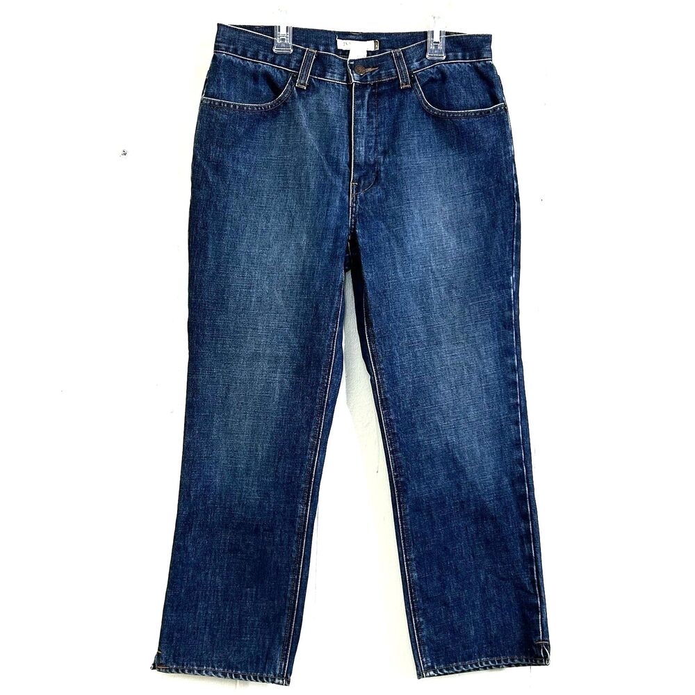 J. CREW Women's 90s Straight Leg Crop Jeans Size 6 Mid Rise Denim Blue Jeans